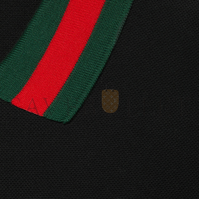 GUCCI COTTON PIQUET POLO WITH WEB COLLAR 701735 GUCCI COTTON PIQUET POLO WITH WEB COLLAR 701735